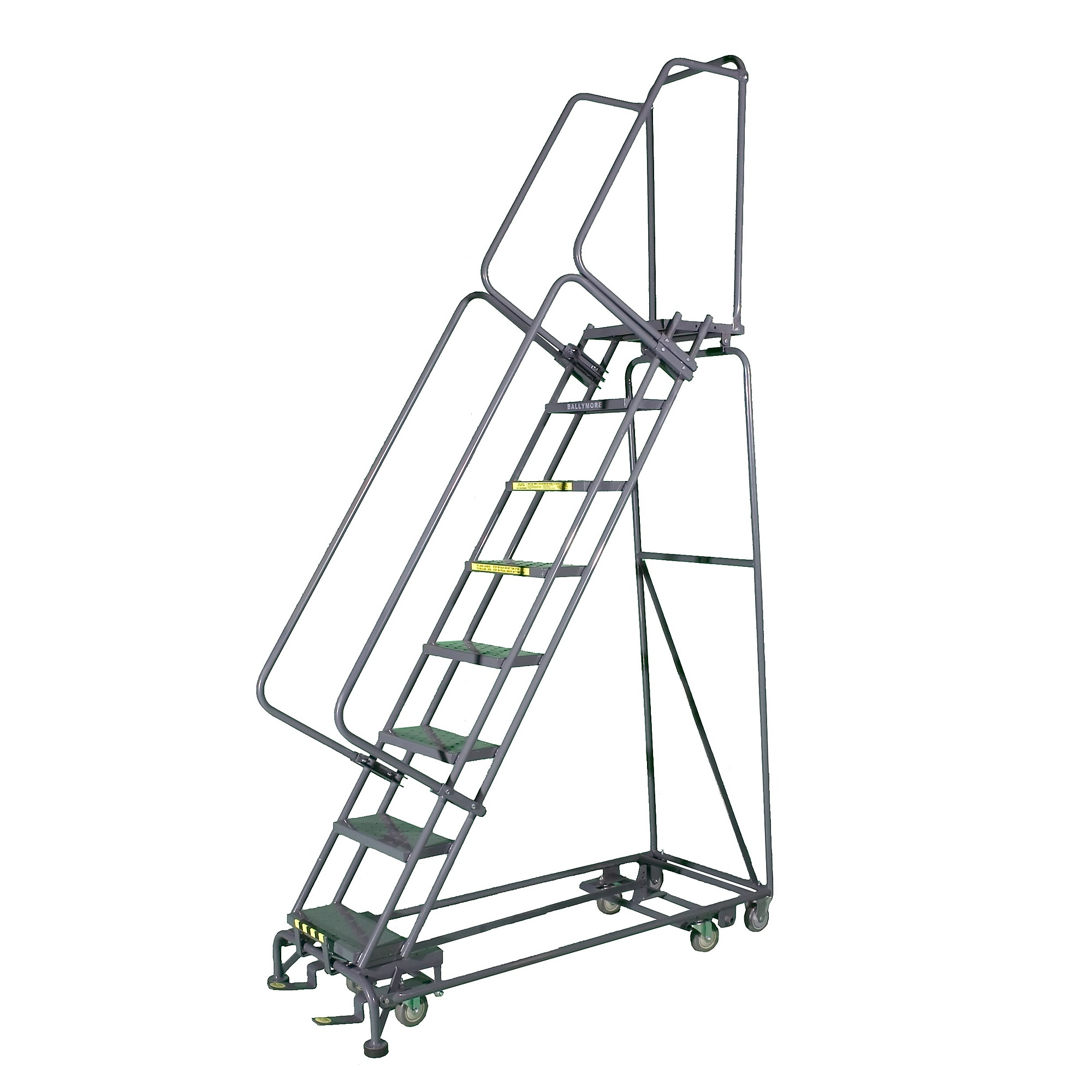 Ballymore, Rolling Ladder, Overall Height 100 in, Steps 7, Material Steel, Model# PIP-7P